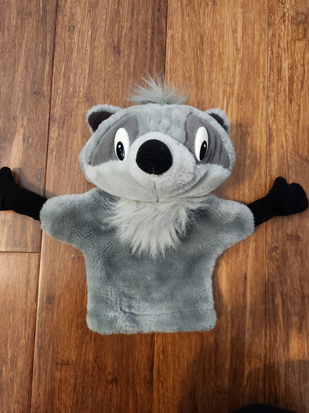 Vintage 90s Disney Meeko Pocahontas Hand Puppet Gray Kids Nostalgic Toy